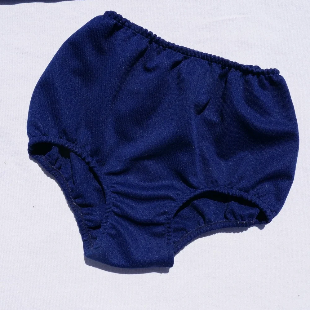 Cute vintage 70s Rovi Sportswear embroidered two piece swim‎ suit